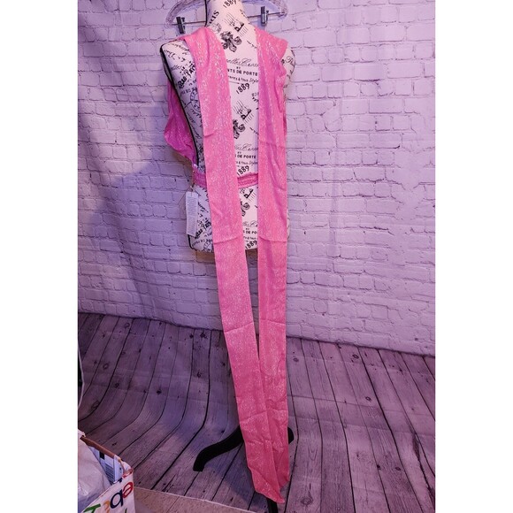 Sundress Amy Crop Top Womens XL Marbella Pink Wrap Top Criss-Cross Chest - Picture 5 of 13